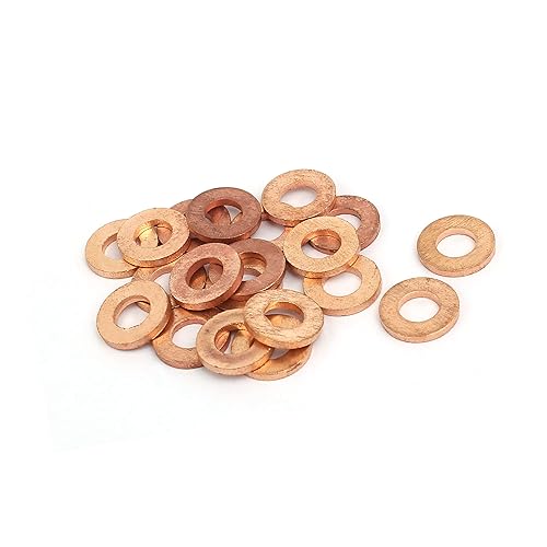 A ABSOPRO Rame Rondella 6mm x 12mm x 1.5mm Piatto Sigillante Guarnizione anellos(Set di 20) - Honorern