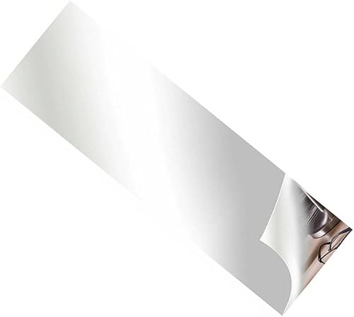50 x 200 cm, adesivo da parete a specchio a tutta lunghezza, autoadesivo flessibile, adesivi per specchio non in vetro rimovibili (0,2 mm) - Honorern