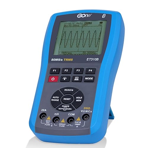 4 in 1Digitale Multimetro Handheld Oscilloscopio Bluetooth Multi Tester con Misurazioni Manuale e Automatico Corrente Resistenza Frequenza di Capacitanza Diodi Transistor Tensione AC/DC - Honorern