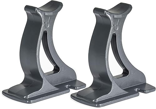 Coppia di piedini universali per termosifone 'Valdern' in bianco, nero, grigio antracite, altezza 100 mm, colore: grigio antracite - Honorern