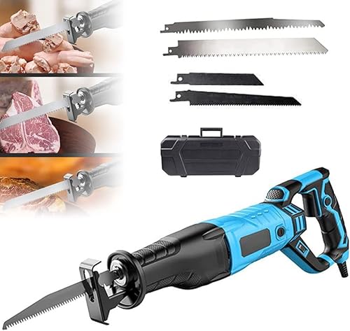 Seghetto elettrico per macellaio, sega per carne, sega per carne alternativa, regolabile a 6 velocità, 900 W/1050 W/1300 W, per uso commerciale e domestico - Honorern