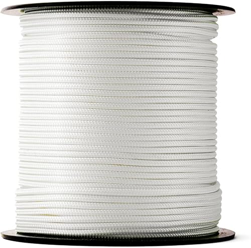 Corda in nylon (3 mm, 100 m, bianco) – Corda Paracord con materiale in nylon resistente – Corda paracord resistente agli strappi e leggera - Honorern