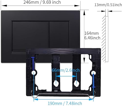 Piastra di comando per WC adatta per Geberit Sigma30, elemento a parete per cassetta di scarico Geberit Sigma20 UP300, UP320, UP700, UP720, doppio lavello. - Honorern