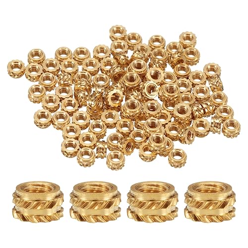50pz Inserti Filettati M3 Inserto in Ottone Termofissato M3x3.5mm, OD 5mm Dadi Zigrinati, Boccola Filettata Ottone per Stampa 3D Inserti Filettati Femmina Dadi - Honorern