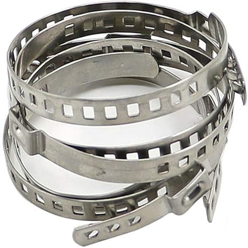 Fascette Stringitubo Inox,Morsetti a Crimpare per Stivale con Giunto Omocinetico Universale Regolabile da 10 Pezzi Kit Grandi/Piccoli Acciaio Inossidabile per Autoveicoli - Honorern