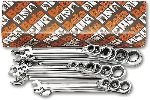 Beta 142/S15, Chiavi a Cricchetto Reversibile, 15 Pezzi, Utensili Professionali per Svitare e Serrare Viti di Diverse Dimensioni - Honorern