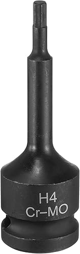 sourcing map Bussola esagonale da 18 mm H18 1/2 'CR-MO in acciaio fosfato nero Impact Drive Hex Bit Socket Allungare Hex Cacciavite Socket Adapter per Meccanica Auto Riparazione Lavoro Manutenzione - Honorern