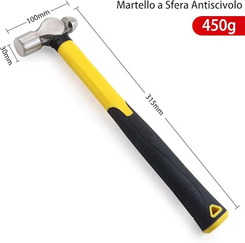 230g Ball Peen Hammer,Durabilità Martello Carpentiere,Agio Martello Piccolo,Versatilità Martello Da Carpentiere,Robustezza Martello,Professionisti Martello Carpentiere. - Honorern