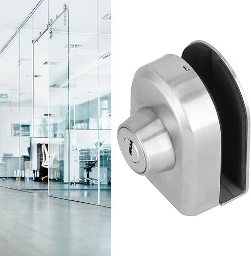 Serratura a Pavimento Per Porta in Vetro Serratura Per Cancello Scorrevole a Spinta Cuscinetto in Schiuma Antifurto Serratura Per Porta Laterale Singola Serrature Per Porte in Vetro Senza Telaio in Ac - Honorern