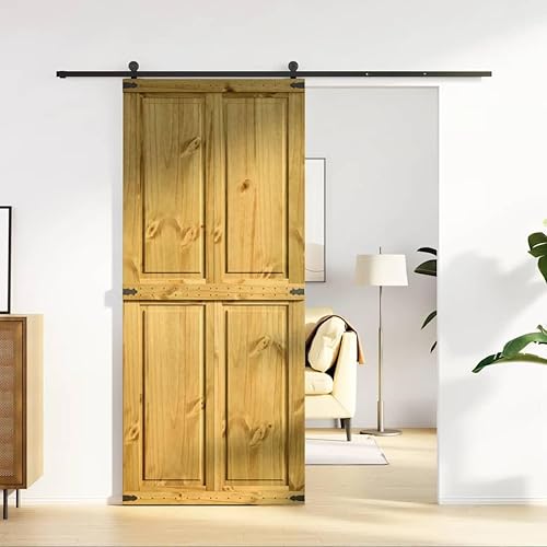 vidaXL Porta per Granaio CORONA 80x210 cm in Legno Massello di Pino - Honorern