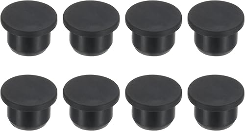 17mm Diametro Tappi di Gomma per Fori, 8pz Tappi per Fori Rotondi in Gomma Siliconica per 16mm Fori, Nero - Honorern