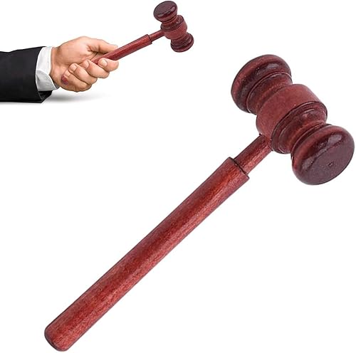 martello d'asta in legno,Martello del giudice,Martello dell'asta,Martello di legno di corte e blocchi,martello di alta qualità,Martello da asta in legno,Adatto per avvocati,studenti,giudici,riunioni - Honorern