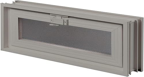 Fuchs Design Finestra di ventilazione (579x189x80 mm) grigio ghiaia al posto di 3 blocchi di vetro dimensioni 19x19x8 cm - con zanzariera - Honorern