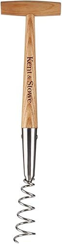 Kent & Stowe Estrattore per denti di leone – Cazzuola dentata in acciaio inossidabile con manico in legno di frassino, lunghezza: 38 cm - Honorern