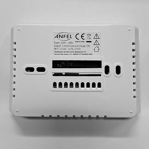 Cronotermostato digitale wi-fi da parete o per cassetta 503 alexa google ios android crono termostato programmabile per caldaia a gas 220v Bianco - Honorern