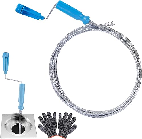 Sonda Sturatubi, Molla Sturatubi Ø 6 mm x 5 m, Stura Lavandini Con Spirale Di Pulizia, Per Intasamenti Ostinati, Stura Tubi Di Scarico Adatto Per La Pulizia Degli Scarichi Di Wc, Lavandini - Honorern