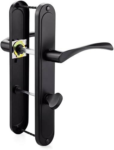 VERAMET® Set di maniglie per porta, set di maniglie per porte della stanza, porta dell'ufficio, a forma di L, maniglie nere (BB – 72 mm), maniglie per porte interne, set da 72 mm - Honorern