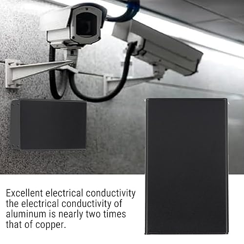 Ticfox Scatola di raffreddamento in alluminio, Scatola di caso di alluminio nero, 80 * 50 * 20 Mm PCB strumento caso scatola progetto elettronico caso fai da te in alluminio per progetti elettronic - Honorern