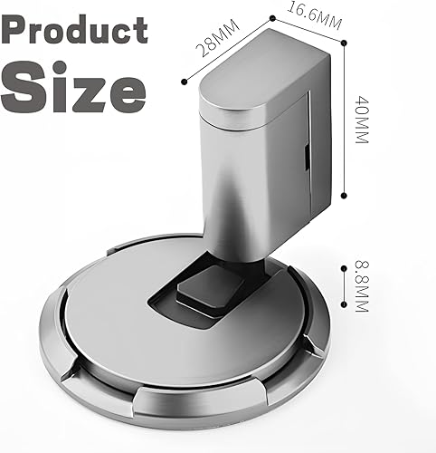 Fermaporta Adesivo Ferma Porta Meccanico, Senza Perforazione, Regolabile, Resistente, Fermaporta con Aspirazione Nascosta Regolabile in Altezza per Porte di Garage,Uffici,Abitazioni - Honorern