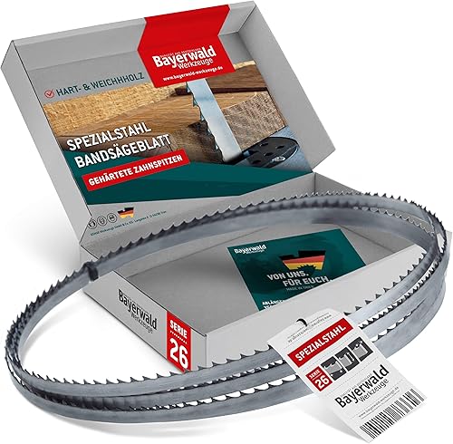 Bayerwald - Lama per sega a nastro, in acciaio temprato, 2490 x 10 x 0,5 x 6, per tutti i tipi di legno/sega a nastro, adatta per seghe a nastro - Honorern