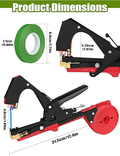 Pinze nere per piante, legante per piante, nastro per piante, piastre di manzo per giardino, legante per piante con 20.000 morsetti, 20 rotoli di nastro adesivo per piante - Honorern