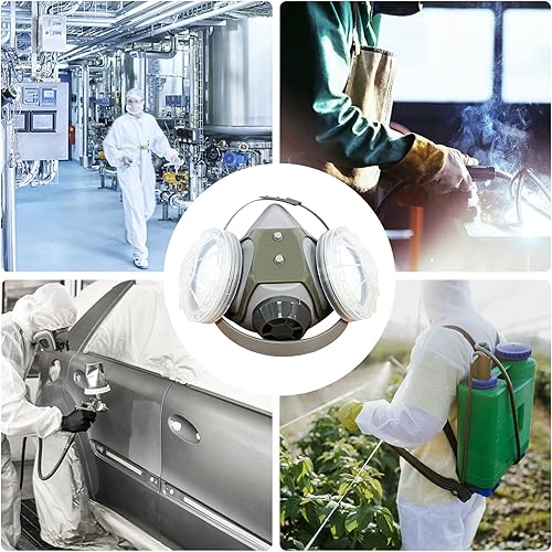 Respiratore riutilizzabile Semimaschera antigas, respiratore per verniciatura, saldatura, lucidatura, lavorazione del legno e altre protezione del lavoro - Honorern