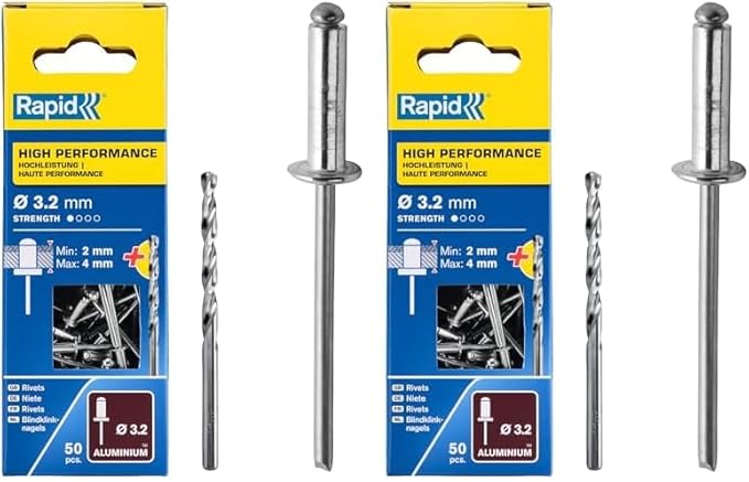 Rapid 5000385 Rivetti High Performance Ø4x14, Acciaio, ø4 mm - Honorern
