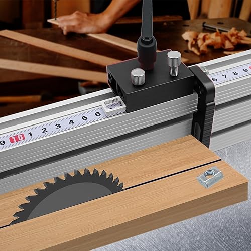 75 Tipo Fence Stop, MITER T Track Stop per la lavorazione del legno | Tipo regolabile di tipo 75 Alluminio Fence Manual Stop Block - Localizzatore a T bloccante per la lavorazione del legno - Honorern