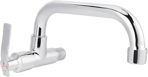 G1/2in Pratica struttura in ottone a parete Singolo rubinetto per acqua fredda Lavello Rubinetto Maniglia progettata ergonomicamente per l'uso domestico in cucina(20cm) - Honorern