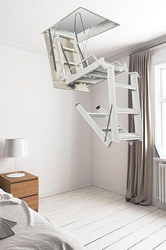 SCALA RETRATTILE FANTOZZI A QUATTRO ELEMENTI IN ACCIAIO VERNICIATO (291/300) - Honorern