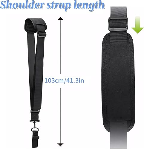 MAEXUS Tracolla per decespugliatore, universale, regolabile, cintura per decespugliatore, cinghia per decespugliatore in nylon, con morbidi cuscinetti a spalla, accessori da giardinaggio (nero) - Honorern