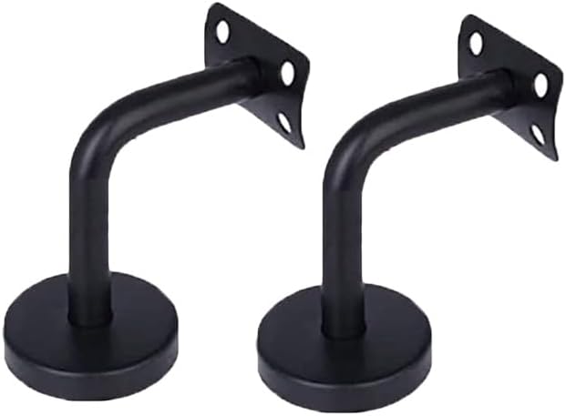 Staffa di supporto per corrimano in 2 pezzi, attacco per corrimano, staffa in acciaio resistente per corrimano per ringhiere per scale, per staffa a parete per ringhiera per scale in legno con rosetta - Honorern