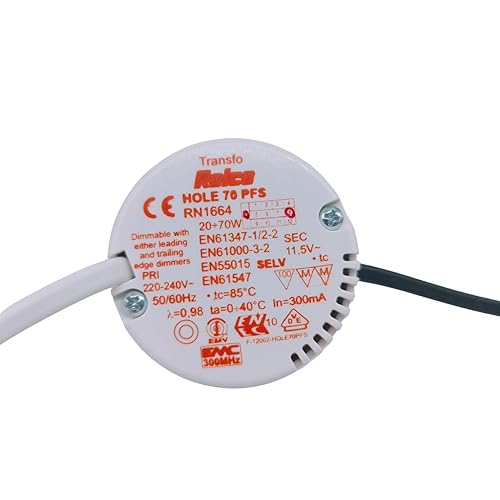 Group - Mini trasformatore NV, rotondo, 20-70 W, Ø 53 x 22 230/12 V - Honorern