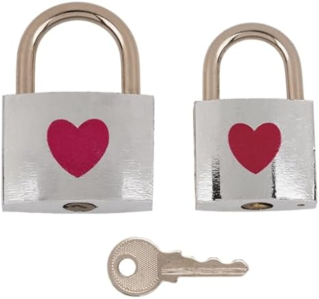 Lucchetto Amore Rosso. Lucchetto dell'amore con 2 chiavi. San Valentino (Un Lucchetto Rosso - 2 Chiavi) - Honorern