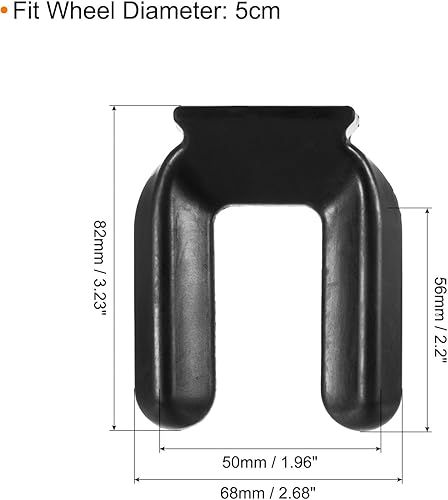 QUARKZMAN Ruota Tappi 4pz 6,5cm Mobili Tappi Mobili Ruota Rotella Tazze Gomma Non -Slip Piede Tappetini Letto Ruote Fermi per Divani Letti Duri Pavimenti Nero - Honorern