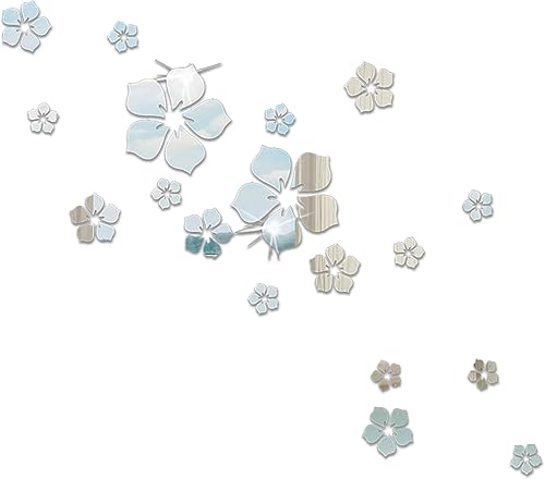 Fiori di ciliegio Adesivi da parete tridimensionali adesivi da parete in acrilico adesivi artistici adesivi adesivi adesivi per piastrelle a specchio decalcomanie per camera da letto bagno decorazione - Honorern