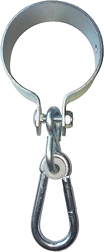 Ganci per polsini con moschettone zincato, ganci per altalena per tubi o legni rotondi, set da 2 (50 mm) - Honorern