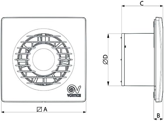 Vortice Aspiratore elicoidale per parete Punto Filo - Honorern