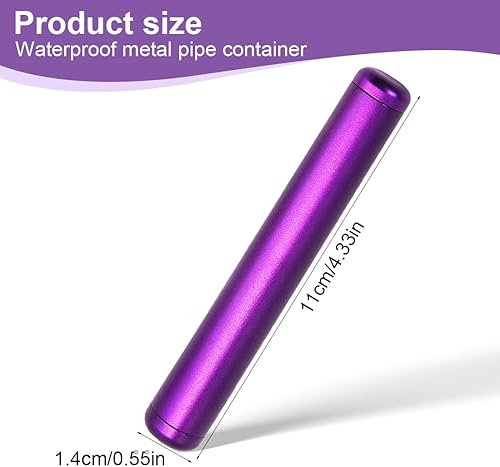 1 Pezzi Porta Joint, Astuccio per Giunti Antiodore in Lega di Alluminio, Custodia Antiodore, A Prova di Odore E Impermeabile, per Blunt Tubo di Giunzione Lungo 110 Mm Valigetta (Viola,B) - Honorern