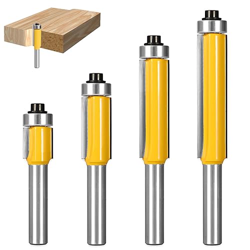 4 frese a filo, 8 mm, fresa a filo, fresa a filo, con cuscinetto a sfera, per taglio legno - Honorern