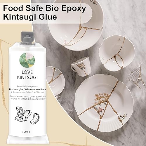 Bio Kintsugi Glue, Food Safe Bio Kintsugi Repair Glue può legare rapidamente le ceramiche rotte per completare lavori di ceramica perfetti, può legare vetro e ceramica - Honorern