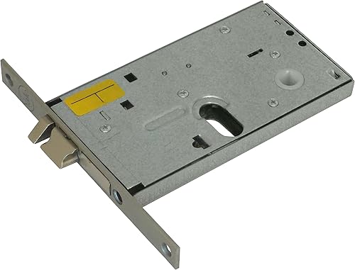 Serratura Elettrica Da Fascia '950' Per Porte In Alluminio. Finitura Verniciata Nera. Foro Ovale Per Cilindro, Scrocco E Pistone Di Ricarica Reversibili. Vite Di Fissaggio Per Cilindro. Senza Cilindro. Alimentazione 12V. Con Scrocco. - Honorern