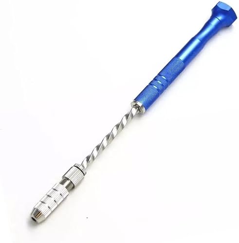 Rtyweth Trapano manuale con morsa a spillo, trapano per gioielli con micro punte (0,5 mm-2,8 mm), trapano manuale Twist Sharp Micro HSS Craft Mini Dril - Honorern