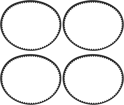 4 cinghie dentate HTD 225-3M-6 in gomma senza fine 75T 225 mm di lunghezza x 6 mm di larghezza, cinghie di trasmissione sincrone ad anello chiuso puleggia cinghia dentata - Honorern