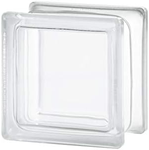 Blocco di Vetro Neutro Liscio Satinato Un Lato, 11.5 X 11.5 X 8 Cm - Honorern