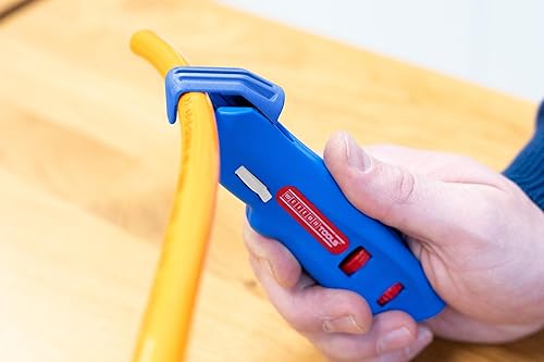 WEICON TOOLS - Coltello per cavi No. S 4-28 a spirale, rotondo, longitudinale e spirale di diametro 4-28 mm, lama di sicurezza integrata - Honorern