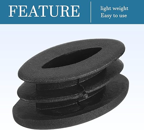 15mmx30mm Ovale Forma Plastica Tappi x 20pz Plastica Estremità Cappucci Inserto per Metallo Tubi, Recinzione, Inserto Scorrevole, Tubo Palo, Sedie e Mobili, [Nero] - Honorern