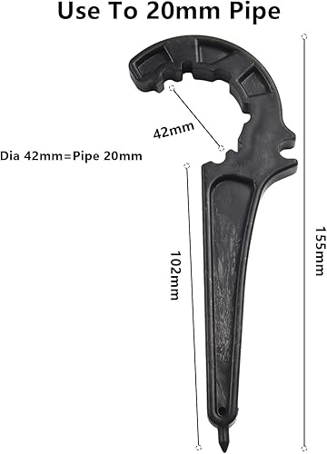 Chiave per tubi in PE, chiave per tubi, chiave regolabile, raccordi a connessione rapida per tubi in PE (20+25+32+40+50+63mm) - Honorern