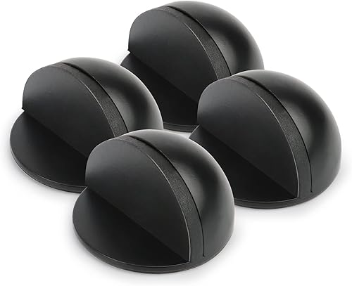 Fermaporta da Pavimento, UKOFEW Fermaporta in Acciaio Inox, 4 pezzi Fermaporta Adesivo Non Perforato con Paraurti in Gomma, Ferma Porta per Tutti I Pavimenti Duri per Proteggere Porte,Pareti e Mobili - Honorern