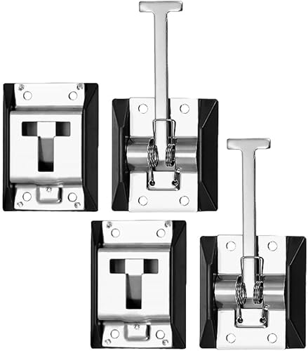 Fermaporta a doppio scopo in acciaio inox e ferro, perfetti per auto, camion e altro (ferro zincato) - Honorern